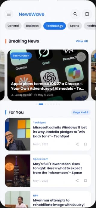 NewsWave Bilingual EN/AR Live Switching & Reactive RTL Layout Demo